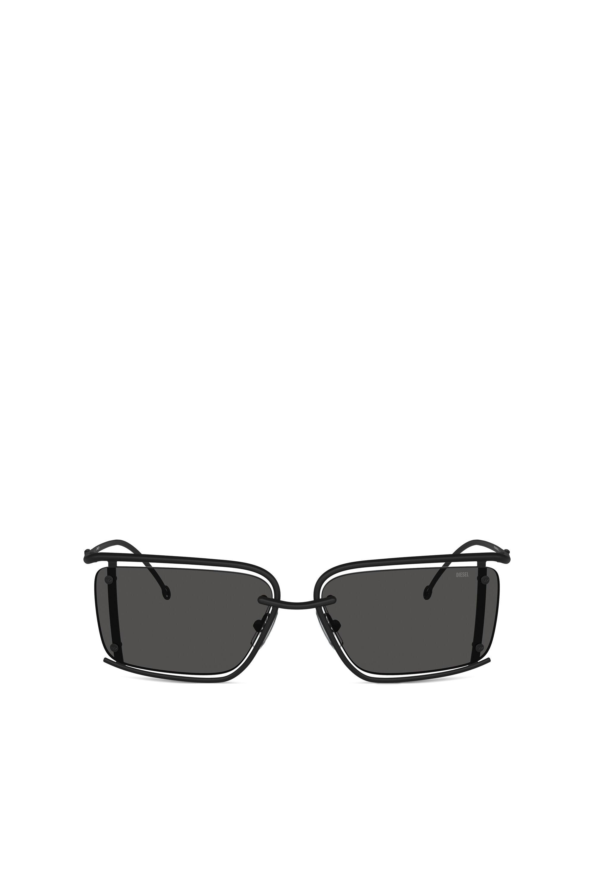 Diesel - 0DL1002, Unisex's Rectangle sunglasses in Black - 1