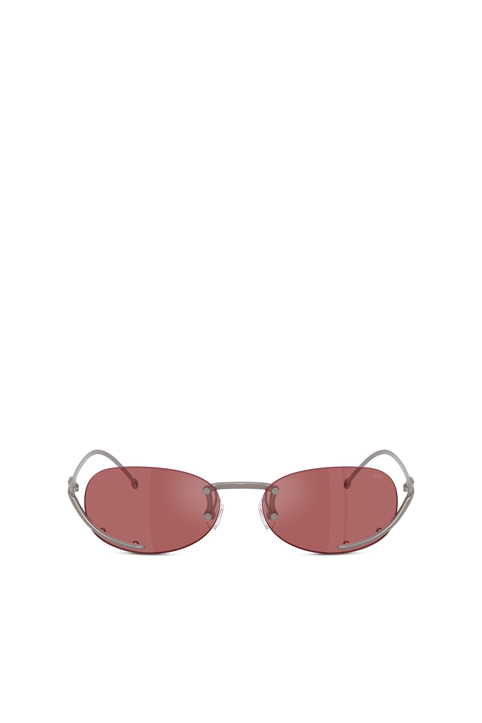 Diesel - 0DL1004, Unisex's Oval sunglasses in Red - 2