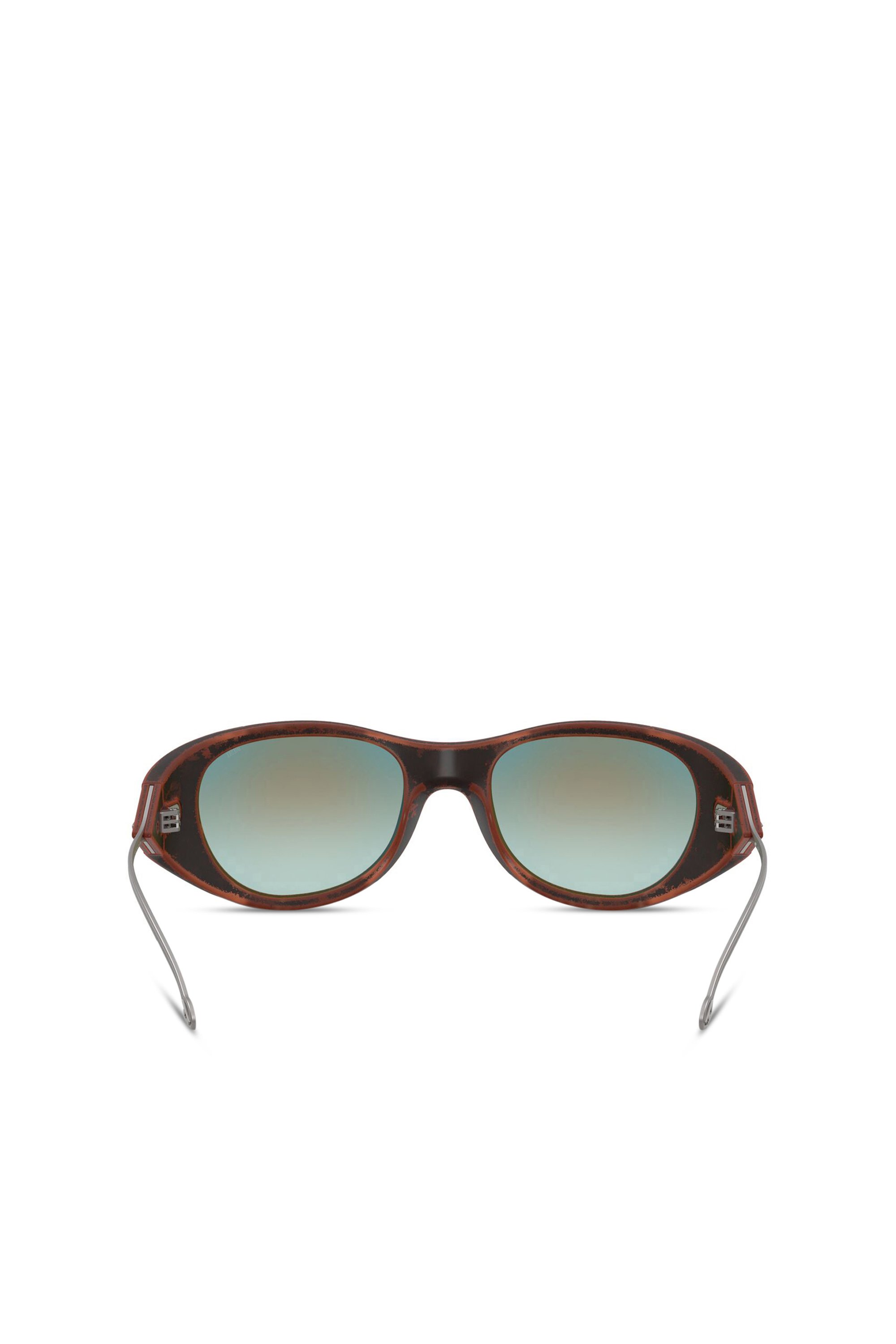 Diesel - 0DL3003, Unisex's Iconic oval sunglasses in Orange/Grey - 4