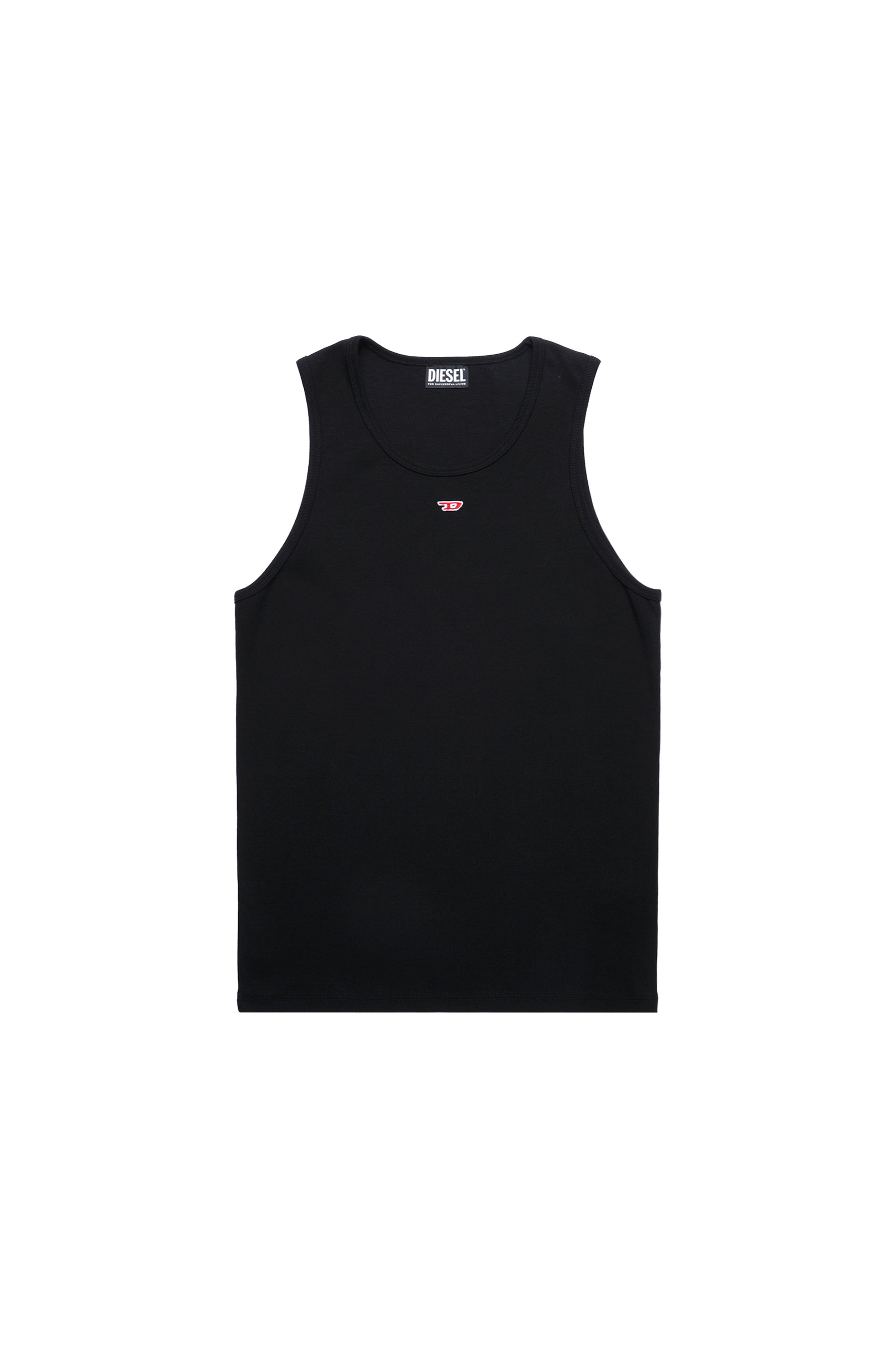 Diesel - T-LIFTY-D, Man's Tank top with mini D logo patch in Black - 3