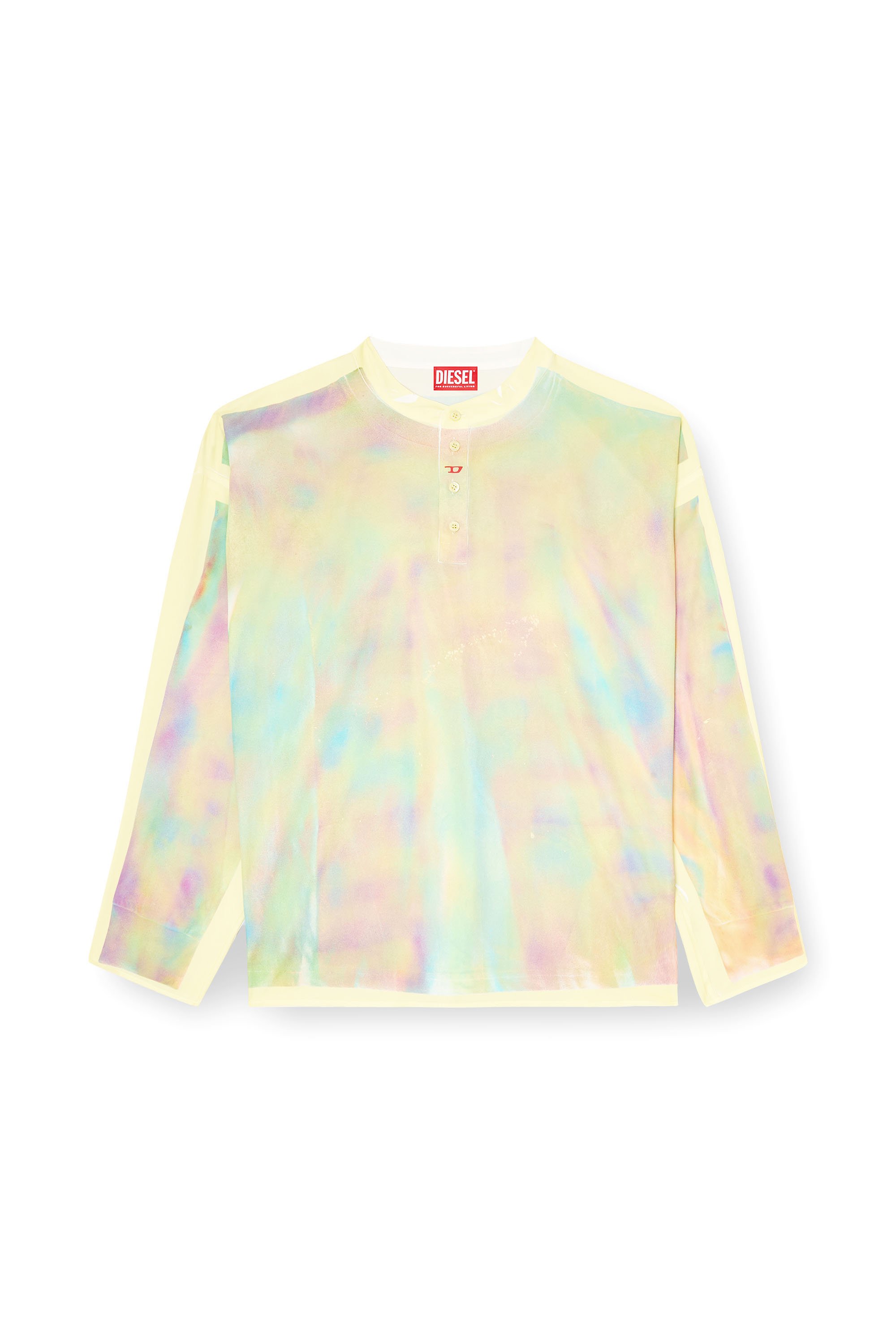 Diesel - T-OLAVI-A-SER-GRAFFITI-CHI, Unisex's Henley top with graffiti print in Yellow - 4