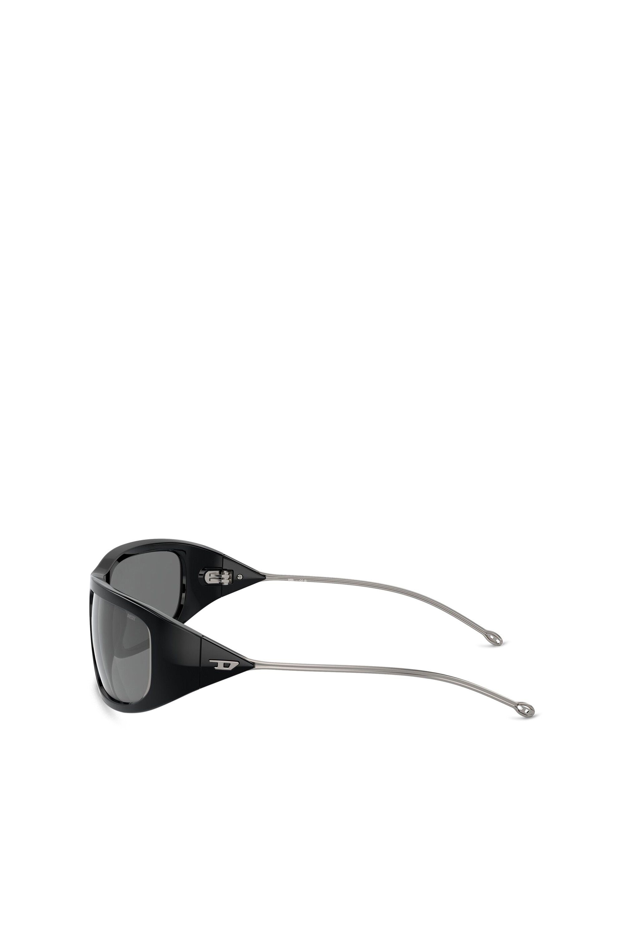 Diesel - 0DL3001 SIZE 61, Unisex's Wraparound style sunglasses in Black/Flash mirror - 3