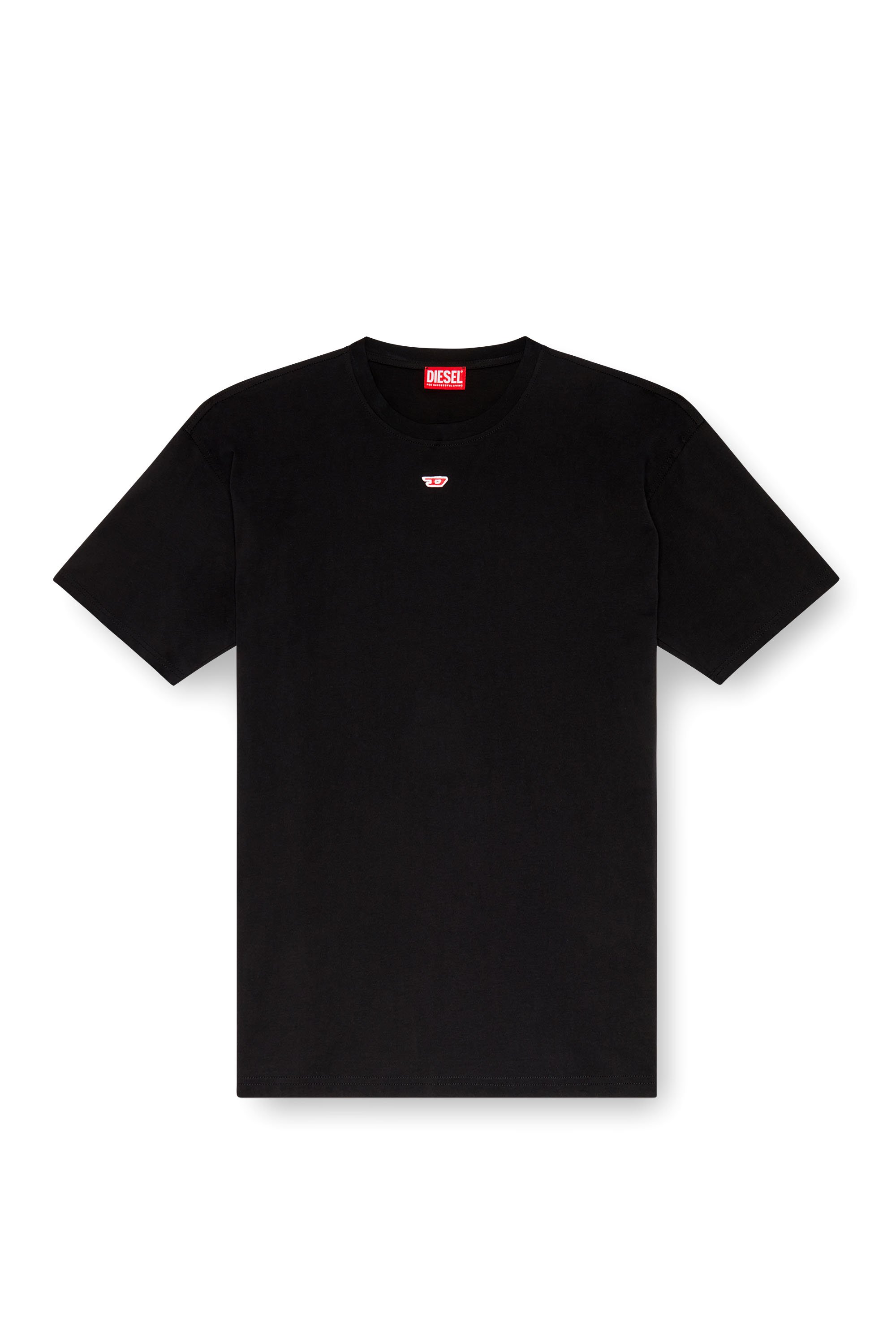 Diesel - T-BOXT-D, Unisex's T-shirt with embroidered D patch in Black - 4