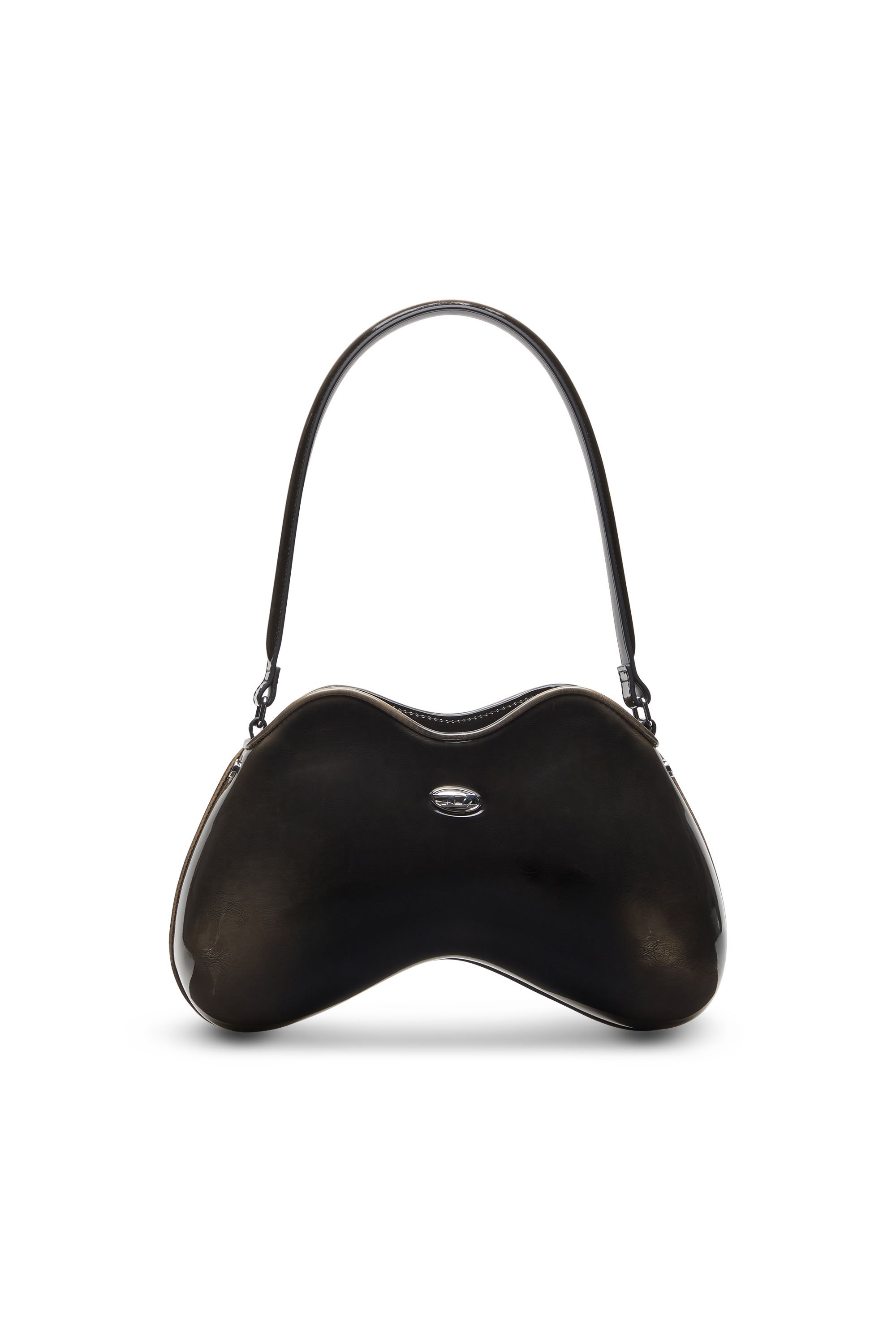 Diesel - DOUBLE-D SHOULDER, Woman's Double-D-Rigid bag in bicolour PU in Black/Bronze - 1