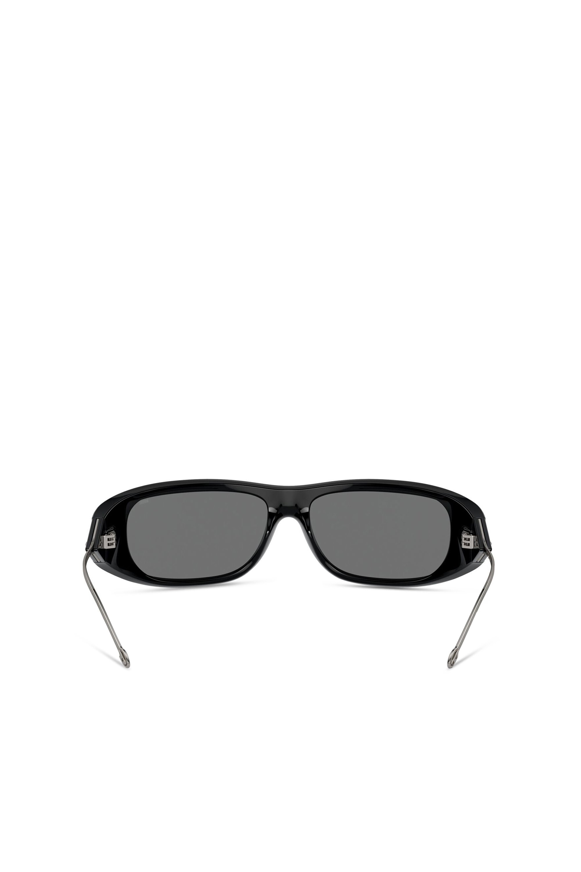 Diesel - 0DL3001 SIZE 61, Unisex's Wraparound style sunglasses in Black/Flash mirror - 4