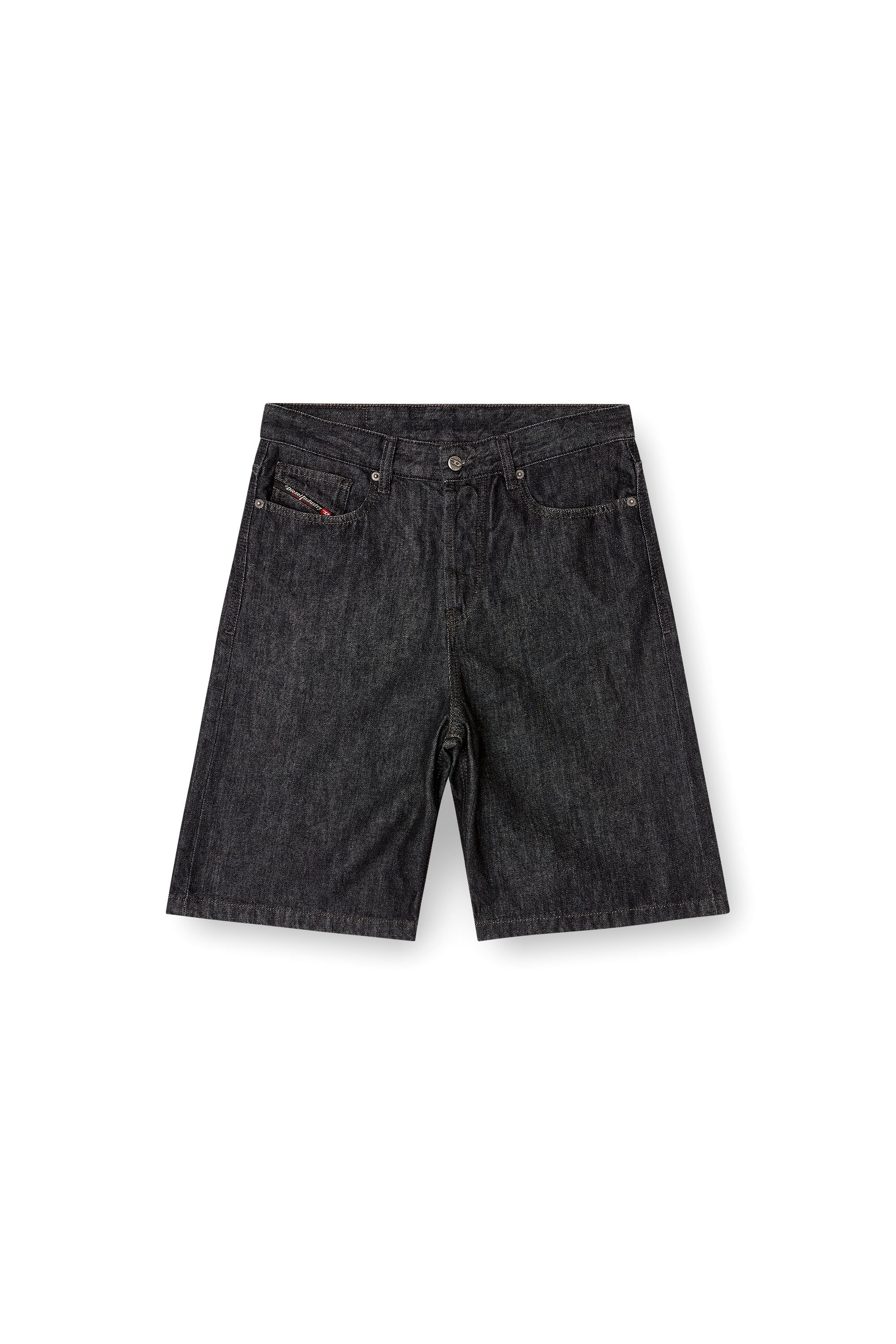 Diesel - DE-SIRE-SHORT, Woman's Shorts in rinse-wash denim in Black - 3