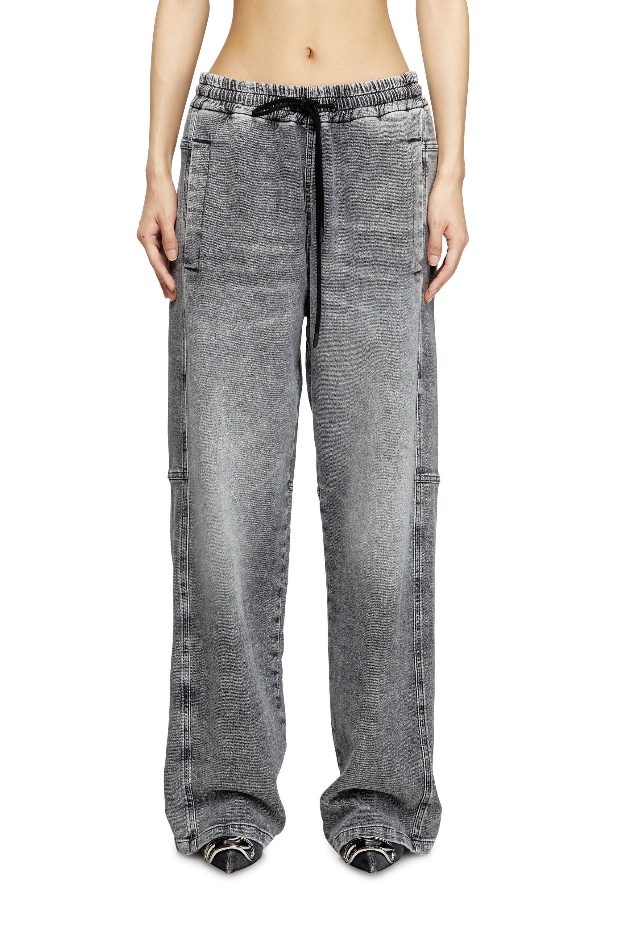 Diesel - Unisex's Relaxed D-Martyans Track Denim 0BEBR, Black/Dark grey - 1